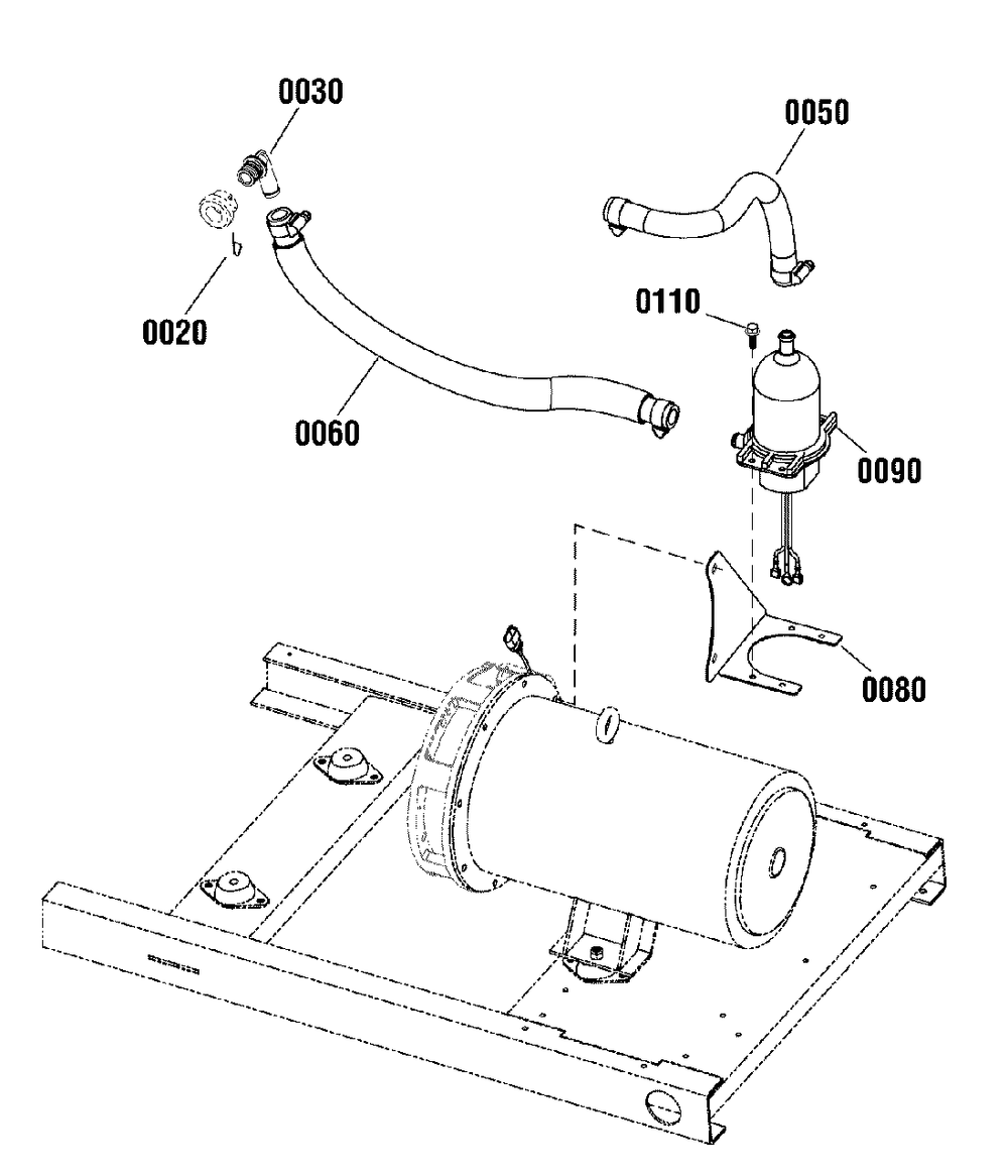 Heater Group Diagram and Parts List for 076198-00  Briggs and Stratton Generator